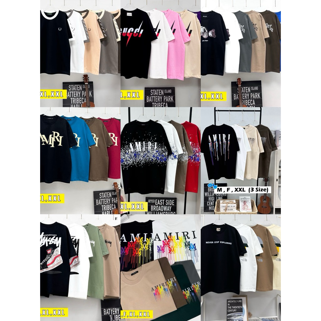 🔥เสื้อยืดรวมแบรนด์ Size M  F สิ้นค้าขายดี🔥