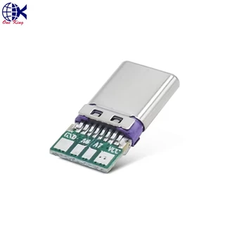 ซ็อกเก็ตชาร์จตัวผู้ Type-C Mirco USB 3.1 High Current Connector Male Plug หางปลาเสียบ หางปลาทองเหลือง ทองเหลือง หางปลา