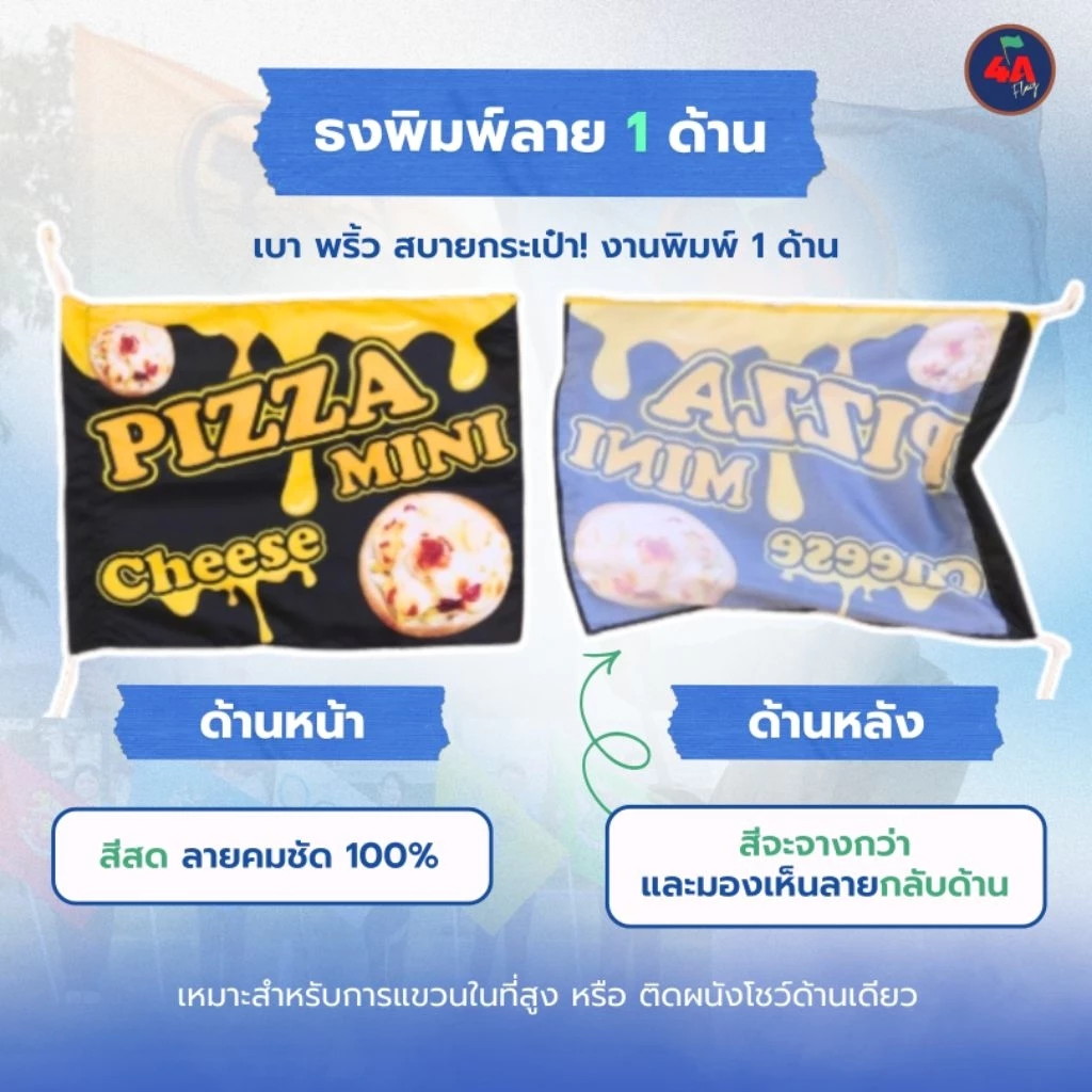 ธงพิมพ์ลายตามสั่ง สำหรับโบก แต่งบ้าน แคมป์ปิ้ง ทนแดด ทนฝน ผ้าร่มอย่างดี thumbnail 4