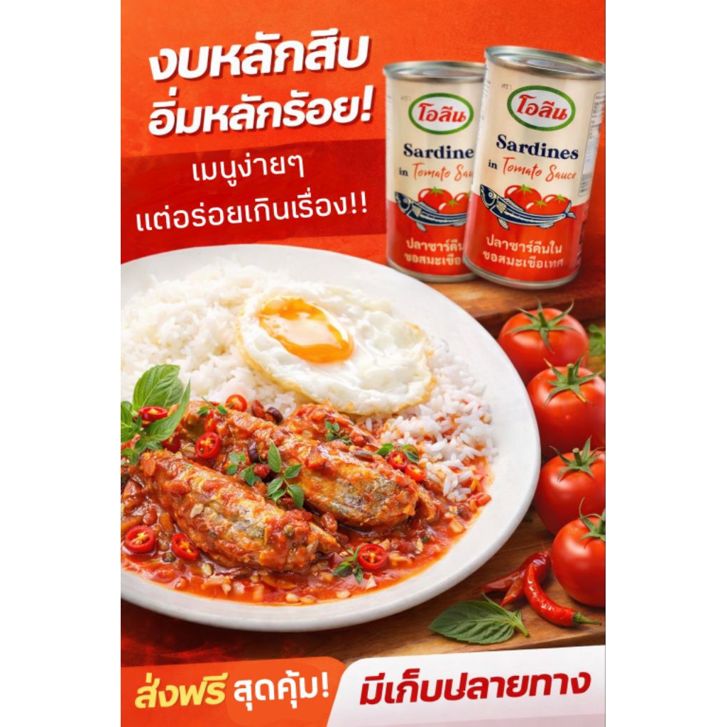 ปลากระป๋อง oleen แพ็ค 10 อิ่มคุ้ม โปรแรง พร้อมส่ง เก็บปลายทาง