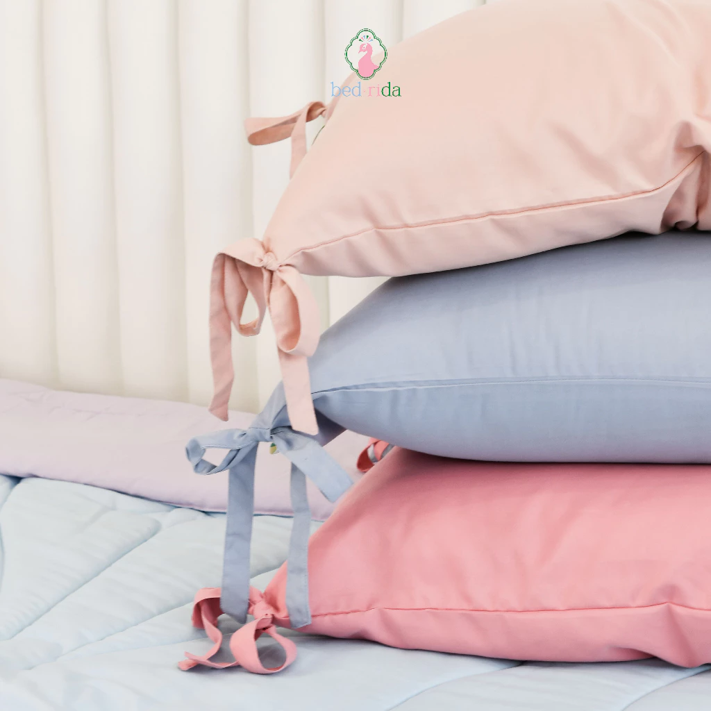 BEDRIDA ปลอกหมอนหนุนผูกโบว์ 20 x 30 นิ้ว สีพาสเทลสุดน่ารัก thumbnail 5