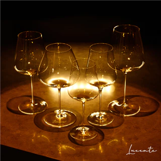 Lucente Assoluto 875ml แก้วไวน์คริสตัล Handmade บางและเบาพิเศษ เพียง 120g แก้วไวน์แดง Grand Bordeaux (Pack of 2 / 4 / 6)