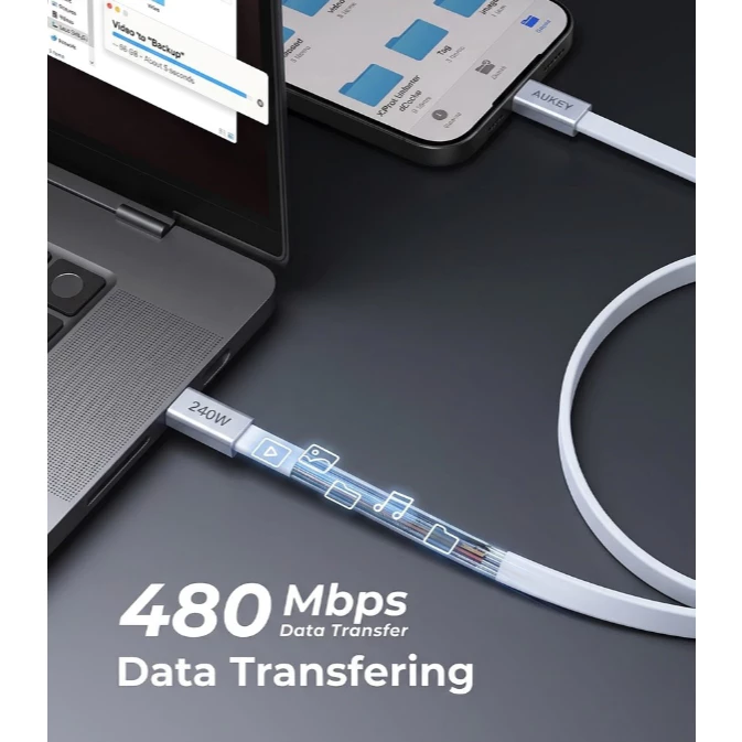 [ส่งด่วน] AUKEY สายชาร์จเร็วไอโฟน PD 35W ชาร์จไว Type C to Lightning  สำหรับ iPhone 11-18 รองรับ สมาร์ทโฟน ทุกรุ่น COD thumbnail 5
