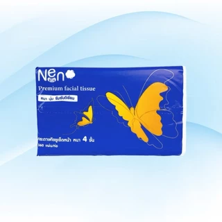 [เซท2ลัง] NENO กระดาษทิชชู่เช็ดหน้า นีโน่ ยกลัง20ห่อ ห่อละ360แผ่น หนา4ชั้น ลังละ2สี เนื้อเนียนนุ่ม