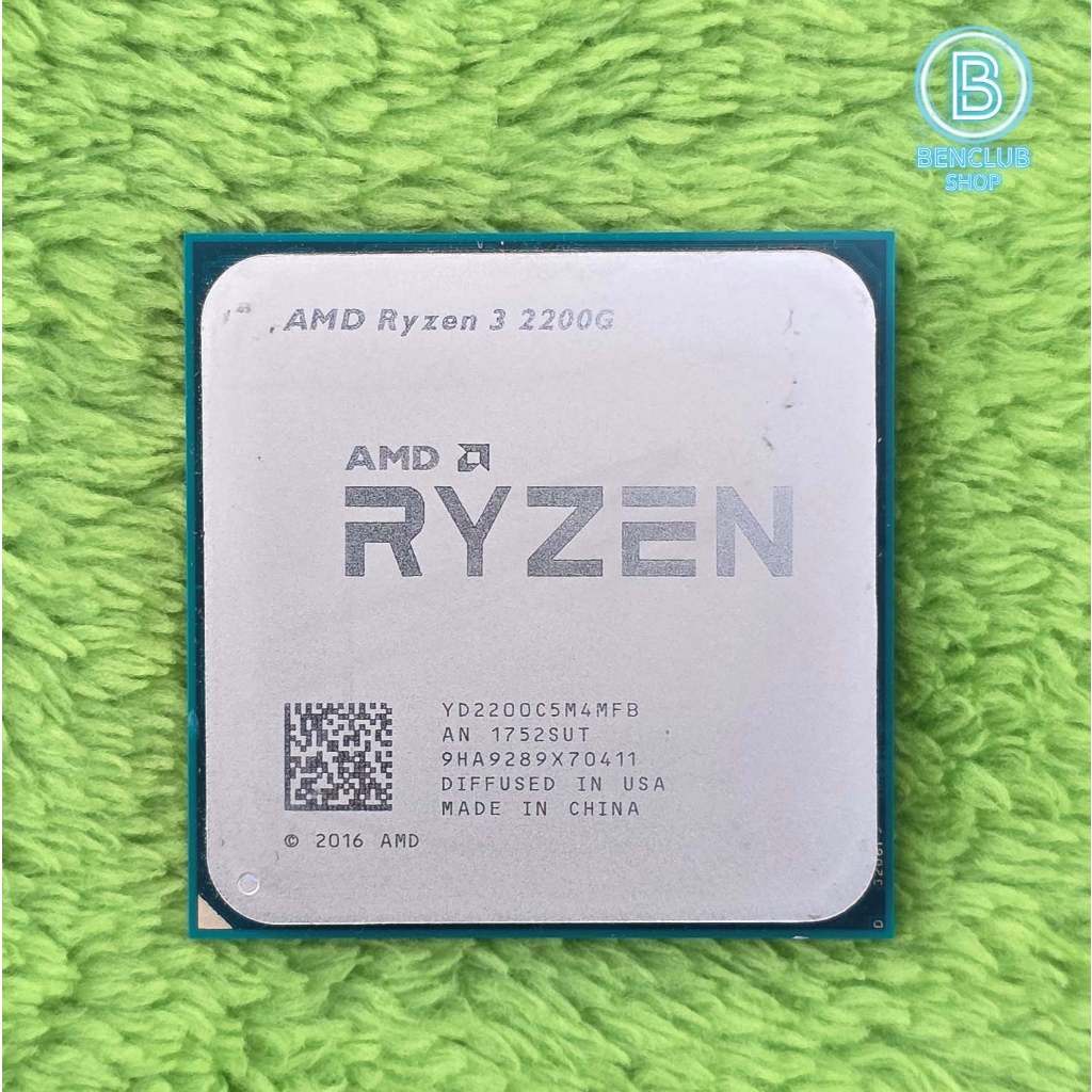🎉CPU: Ryzen 3 2200G 4c/4t Turbo 3.70GHz ออนบอร์ด Vega8 AM4🙏หน่วยประมวลผลPCมือสอง