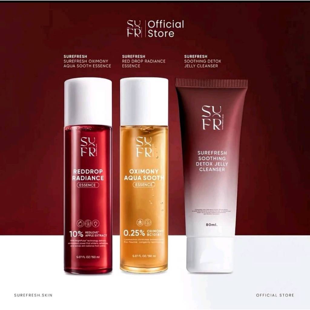 น้ำตบแม่มด น้ำตบชัวร์เฟรช น้ำตบล่องหน SUREFRESH RED DROP RADIANCE ESSENCE บำรุงผิวหน้าให้กระจ่างใส