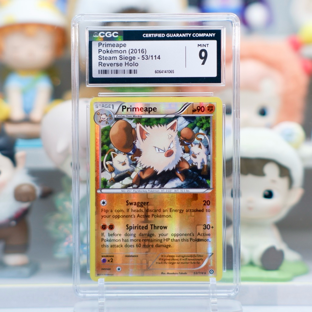[พร้อมส่ง] CGC9(EN) Primeape [Reverse Holo] #53 Pokemon Steam Siege #CGC แท้ 100%