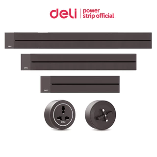Deli รางไฟอัจฉริยะ 8000W รางปลั๊กไฟเลื่อนได้ ปลั๊กไฟไร้สาย ใช้งานสะดวก ปลอดภัย Power Track