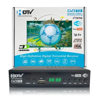 กล่องทีวี wifi กล่องรับสัญญาณ ดิจิตอลทีวี DVB-T2/C 4K กล่องรับสัญญาณทีวีดิจิตอล TIKTOK YOUTUBE TVBOX