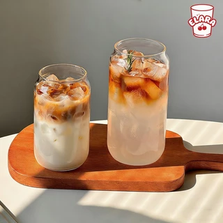 แก้วน้ำใสสไตล์มินิมอล 400/550ml แก้วกาแฟ แก้วน้ำเย็น แก้วคาเฟ่ ทนร้อนเย็น ดีไซน์สวย