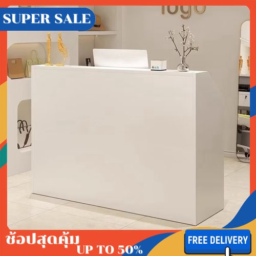 โต๊ะแคชเชียร์ โต๊ะทำงาน เคาน์เตอร์ต้อนรับ เคาน์เตอร์คิดเงิน Counter Bar ขนาด80/100cm