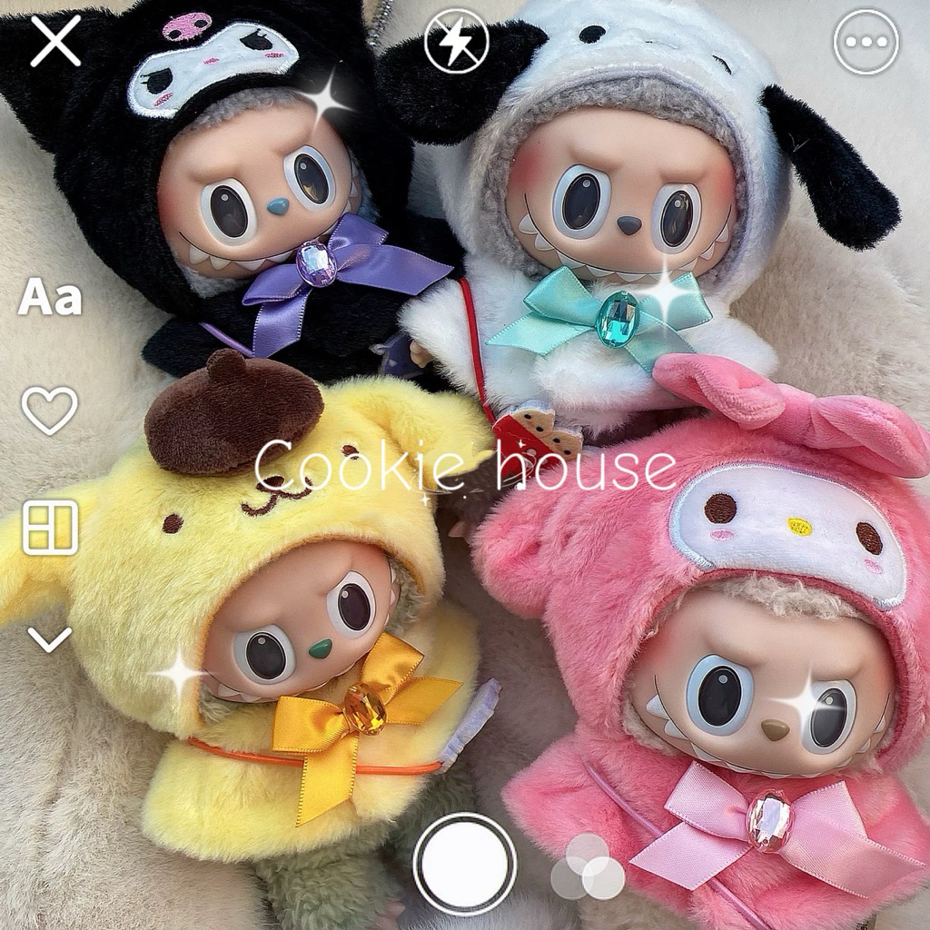 SALE ชุดลาบูบู้V1/2/3 ชุดLabubuV3 ชุดลาบูบู้ ชุดตุ๊กตา15cm (ขายเฉพาะชุด/อุปกรณ์ ❌ ไม่รวมตุ๊กตา