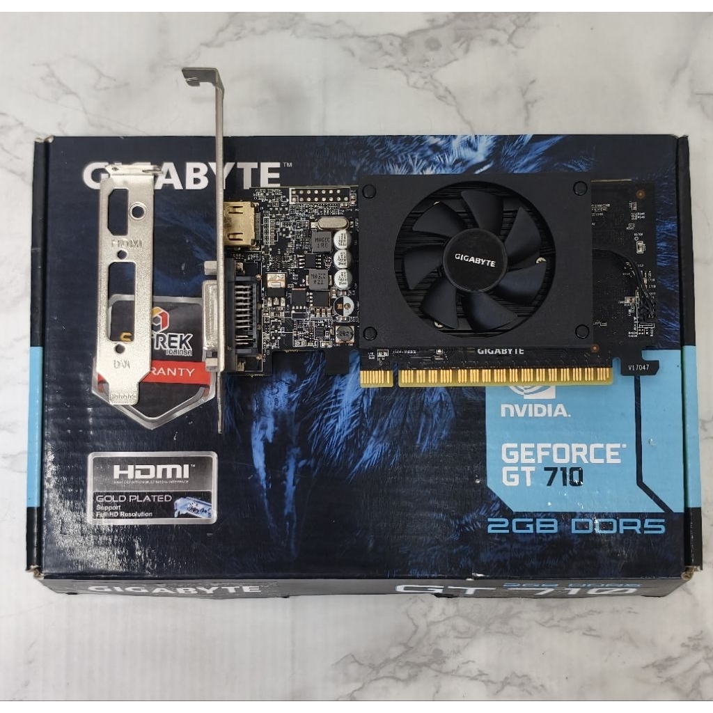 GIGABYTE GT710 DDR5 2G Low Profile มือสอง มีขาสั้น มีกล่องครบ
