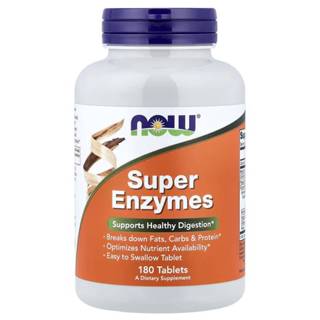 เอนไซม์ ช่วยย่อย, NOW Foods, Super Enzymes, 180 Tablets