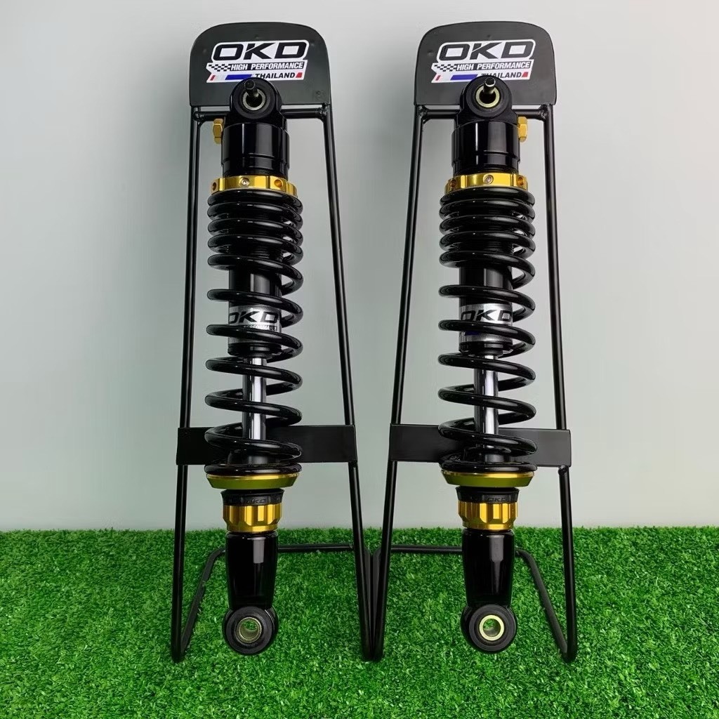 โช็คOKD รุ่น Advance Plus (หูหลบบังโซ่)รีบาวน์+พรีโหลดสปริง Super Cub/DAX/C125 / Stallion /Wave/ดรีม