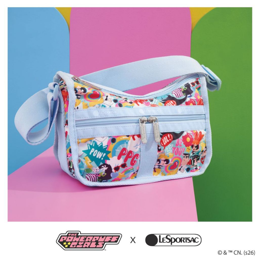 Lesportsac Small Everyday Bag กระเป๋าสะพายข้างใบเล็ก กระเป๋าถือ Style 1010 LeSportsac x Powerpuff girls