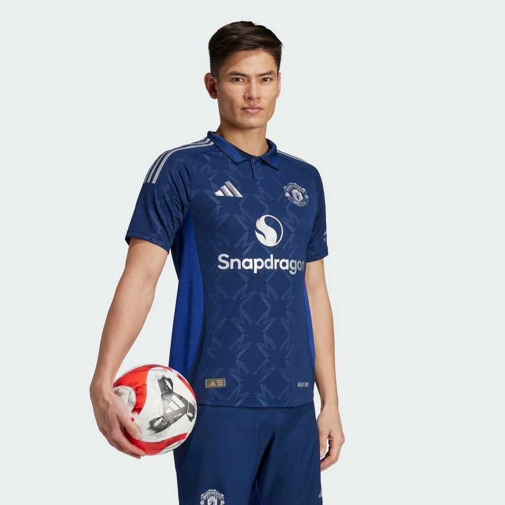 adidas Football Manchester United 24/25 Away Authentic Jersey Men Blue IU1391