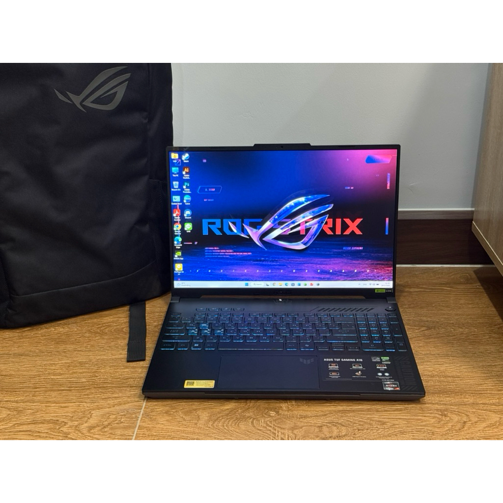 โน๊ตบุ๊ค ASUS TUF GAMING A16 FA607NUG-RL116W / RYZEN7-7445HS/ RTX 4050(6GB) /Ram 16GB/ SSD 512GB (มื