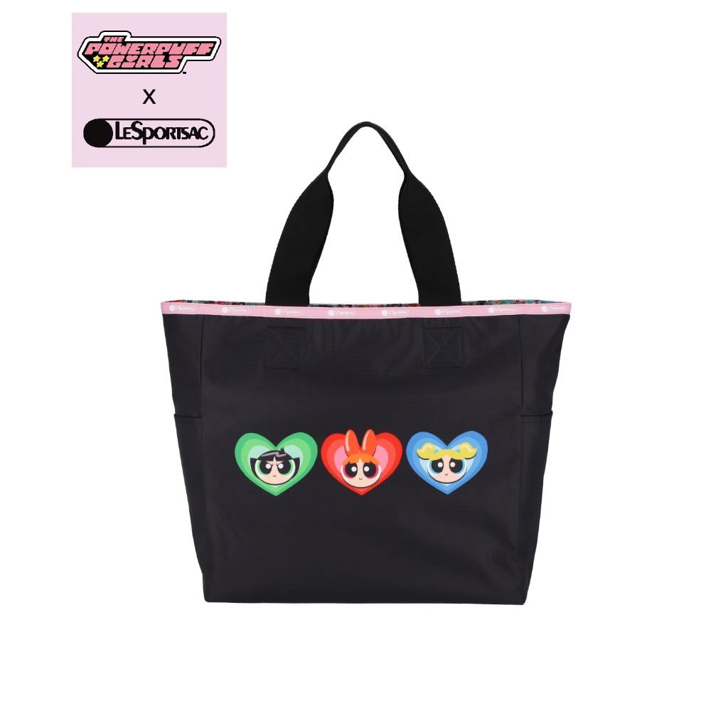 Lesportsac Large Reversible Tote Bag กระเป๋าโท้ทใช้สองด้าน Style 1254 Lesportsac x Powerpuff girls