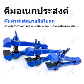 คีมจับชิ้นงานแบบมือถือ แคลมป์หนีบไม้ขนาดเล็ก คีมหนีบชิ้นงานอเนกประสงค์ ปากกันลื่น ปรับเกลียวได้ สำหรับงานไม้ งานช่าง