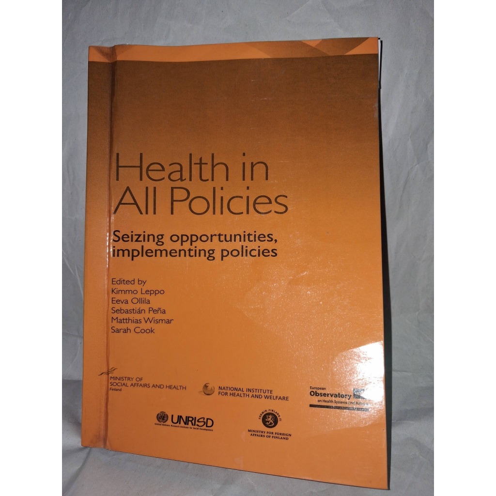 [Text] Health in all policies, seizing opportunities, implementing policies (มือสอง Xerox)