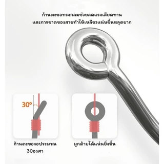ตะขอเบ็ดตกปลา Xiao Xianlang แบบตูดห่วง ขนาด #5-#14 ตะขอพลิกอัตโนมัติ 12ชิ้น สำหรับตกปลาน้ำ คุณภาพสูง ส่งจากไทย