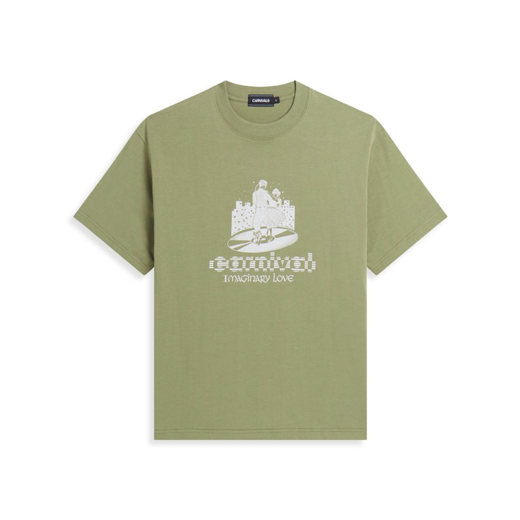 CARNIVAL CNVFW25T021OL IMAGINARY LOVE BOXY T-SHIRT OLIVE