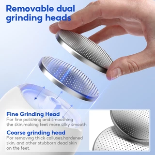 MeeGoo เครื่องขัดส้นเท้าไฟฟ้า แบบพกพา ปรับ 3 ระดับ จอ LED Electric Foot Scrubber Foot Grinder