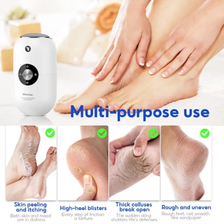 MeeGoo เครื่องขัดส้นเท้าไฟฟ้า แบบพกพา ปรับ 3 ระดับ จอ LED Electric Foot Scrubber Foot Grinder
