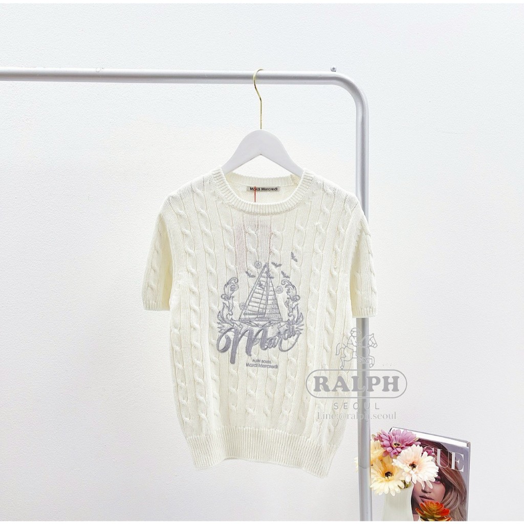 Mardi Cable Knit Half Sleeve Bon Vage