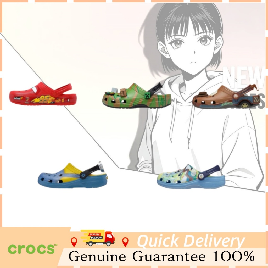 Crocs Classic clog X Cars209477-001/205759-610 ชาย หญิง Sandals "Lightning McQueen" "Mater"