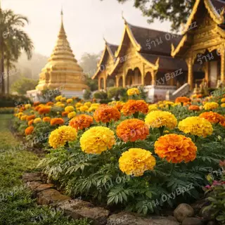 เมล็ดดอกดาวเรืองจัมโบ้ 130 เมล็ด ดอกดาวเรืองสีส้ม สีเหลือง ดอกใหญ่ ปลูกง่าย โตไว ออกดอกเร็ว