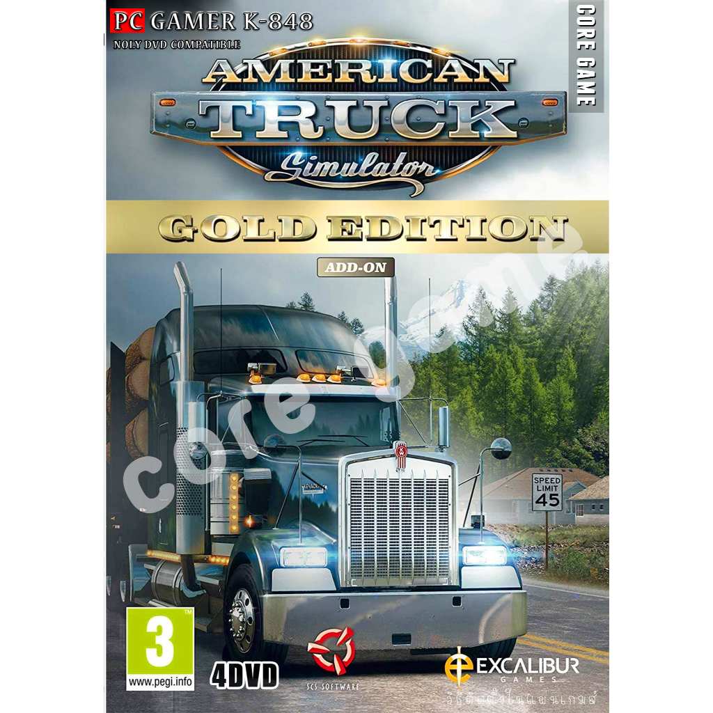 American truck simulator (Version 1.59.2.0s + 64 DLC)  แผ่นเกมส์ แฟลชไดร์ฟ เกมส์คอมพิวเตอร์  PC โน๊ตบุ๊ค