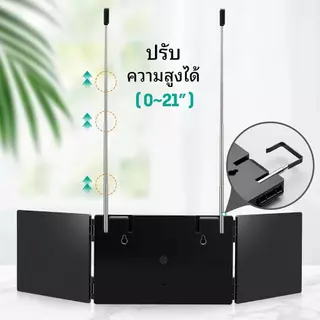 กระจกพับ 3 ทาง แบบพกพา ปรับความสูงได้ 360 องศา สําหรับตัดผม DIY° กระจกตัดผม