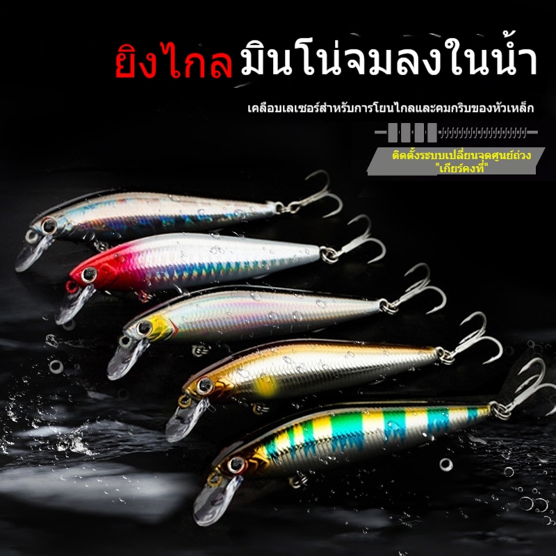 เหยื่อมินโน่ลอยนิ่ง เหยื่อปลอม ตกปลา ดำน้ำ ตีไกล เคลื่อนไหวเหมือนจริง หยุดแล้วปลาไล่กัด