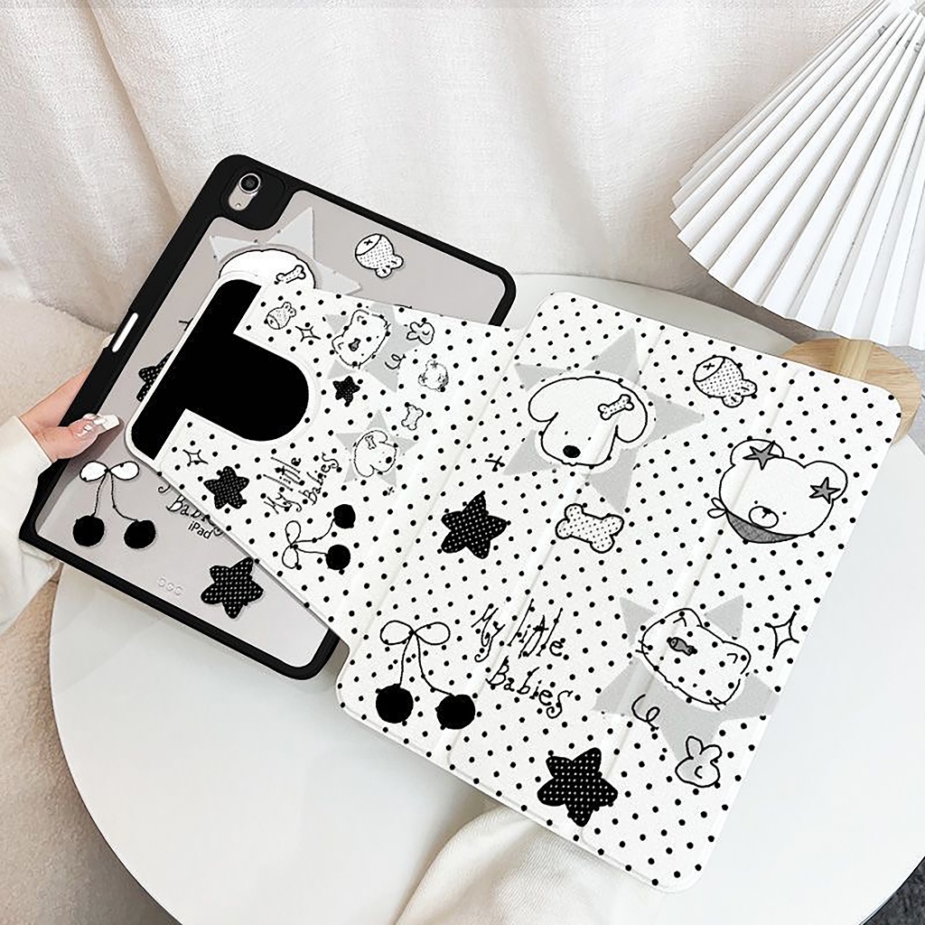 🔥พร้อมส่ง🔥case iPad Air7 Gen12 Air8 11/13 ที่ใส่ปากกา Star Puppy เคสiPadหมุน 360°Air6 Gen10 Gen11