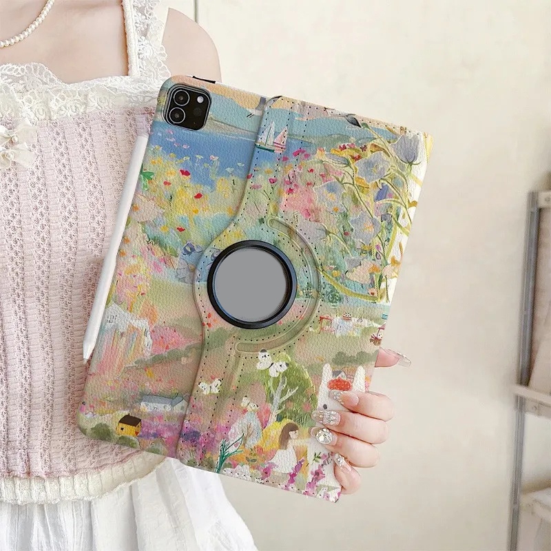 🚀จัดส่งทันที🚀เคสไอแพด การหมุน 360 องศา landscape Pro12.9 Gen12 Air8 11 Air7 painting เคสipad Mini7