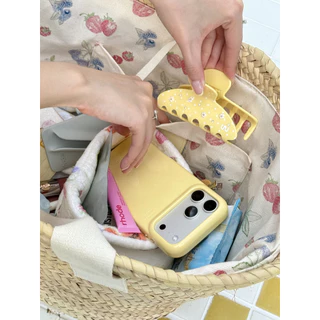 Lemontini-Summer (เคส Hagen Case *แบบแม่เหล็ก*) Whale Indeed - วัสดุหนังแก้วเกรด Premium จับถนัดมือ แม่เหล็กแรง