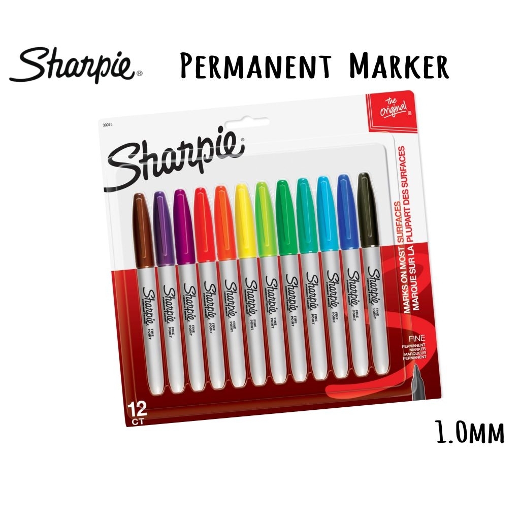 SHARPIE ชุดปากกามาร์คเกอร์ 12 สี หัวไฟน์ 1.0 มม. รุ่น Fun Colour แพ็ค 12 ด้าม (ราคาต่อ 1 แพ็ค)