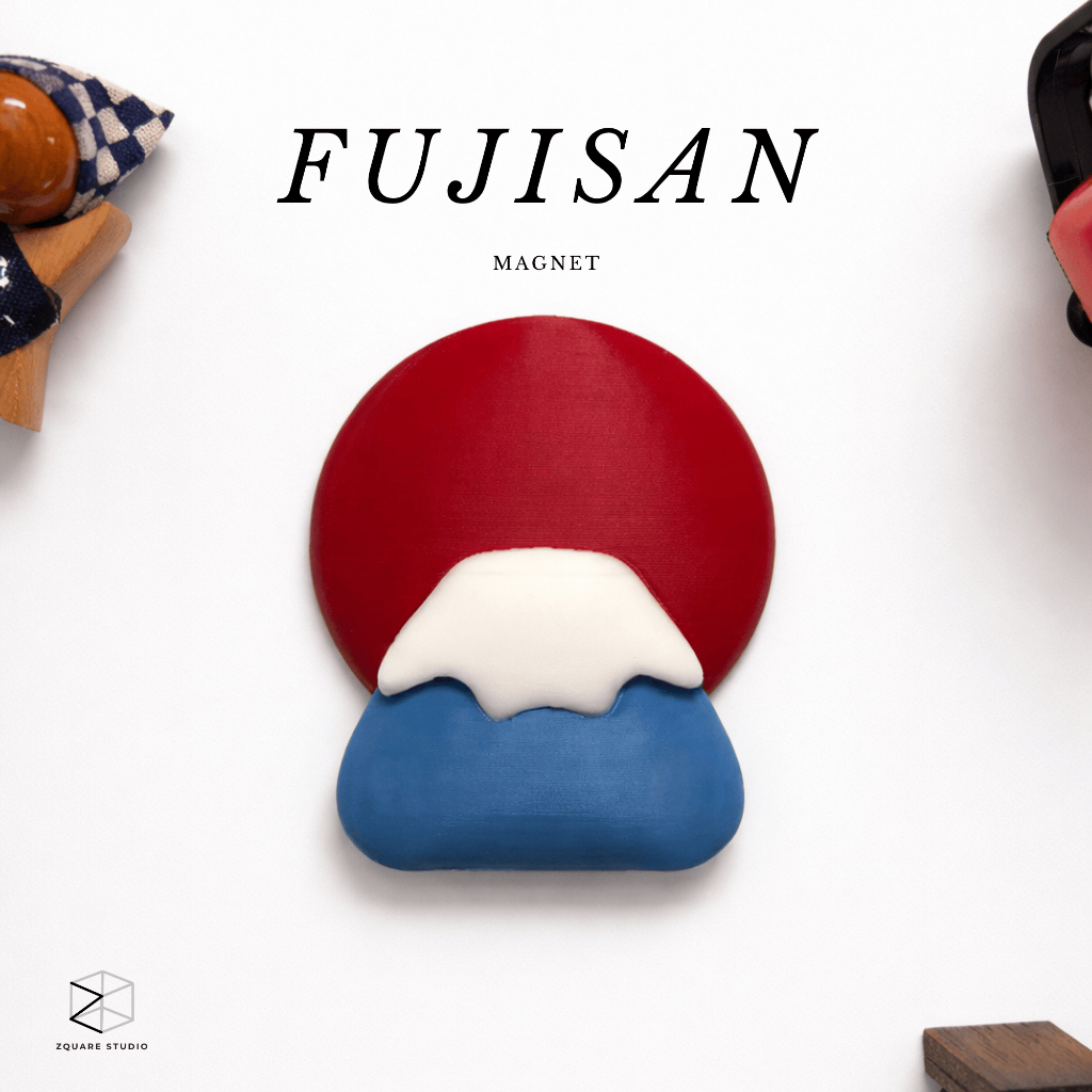 Fujisan Magnet แม่เหล็กติดตู้เย็นลายภูเขาไฟฟูจิ