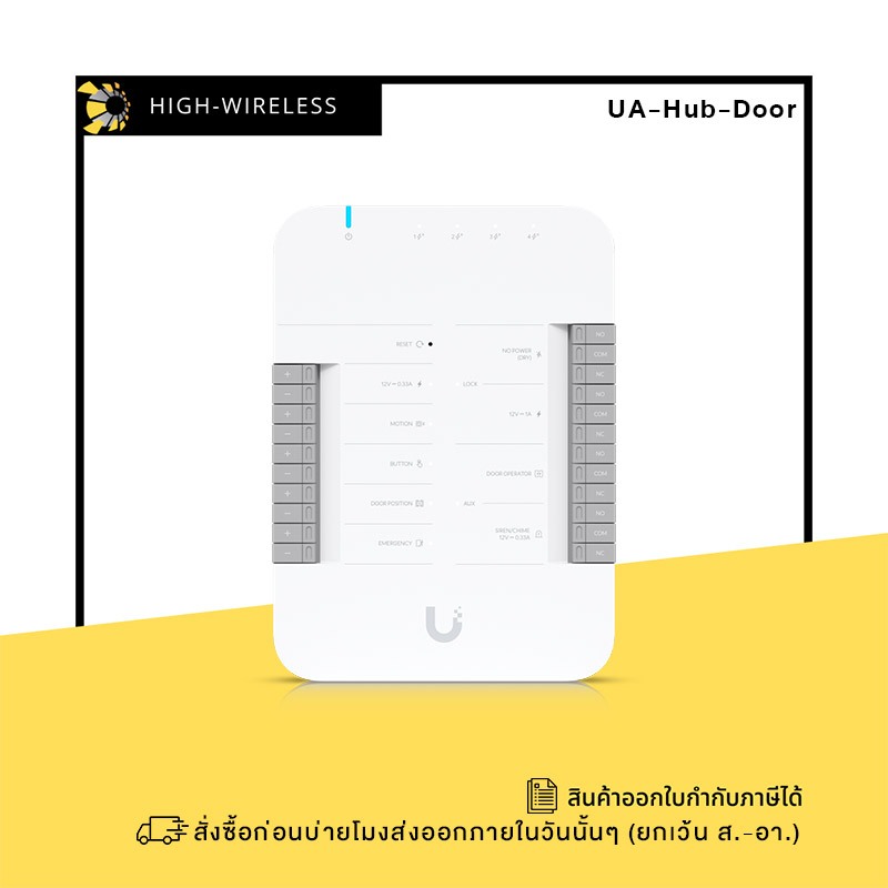 Ubiquiti UniFi Access Hub (UA-Hub-Door) | Access Control Hub 1 ประตู รองรับ PoE++ ระบบ Door Access