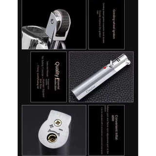 creative lighter gas ไฟฟู่ โลหะทั้งอัน เติมแก๊สได้ปรับได้ กันลม ไฟแช็คแก๊สฟู่ ไฟแช็ค ไฟแช็คแก๊ส ไฟจุดไปป์ ไฟจุดซิการ์