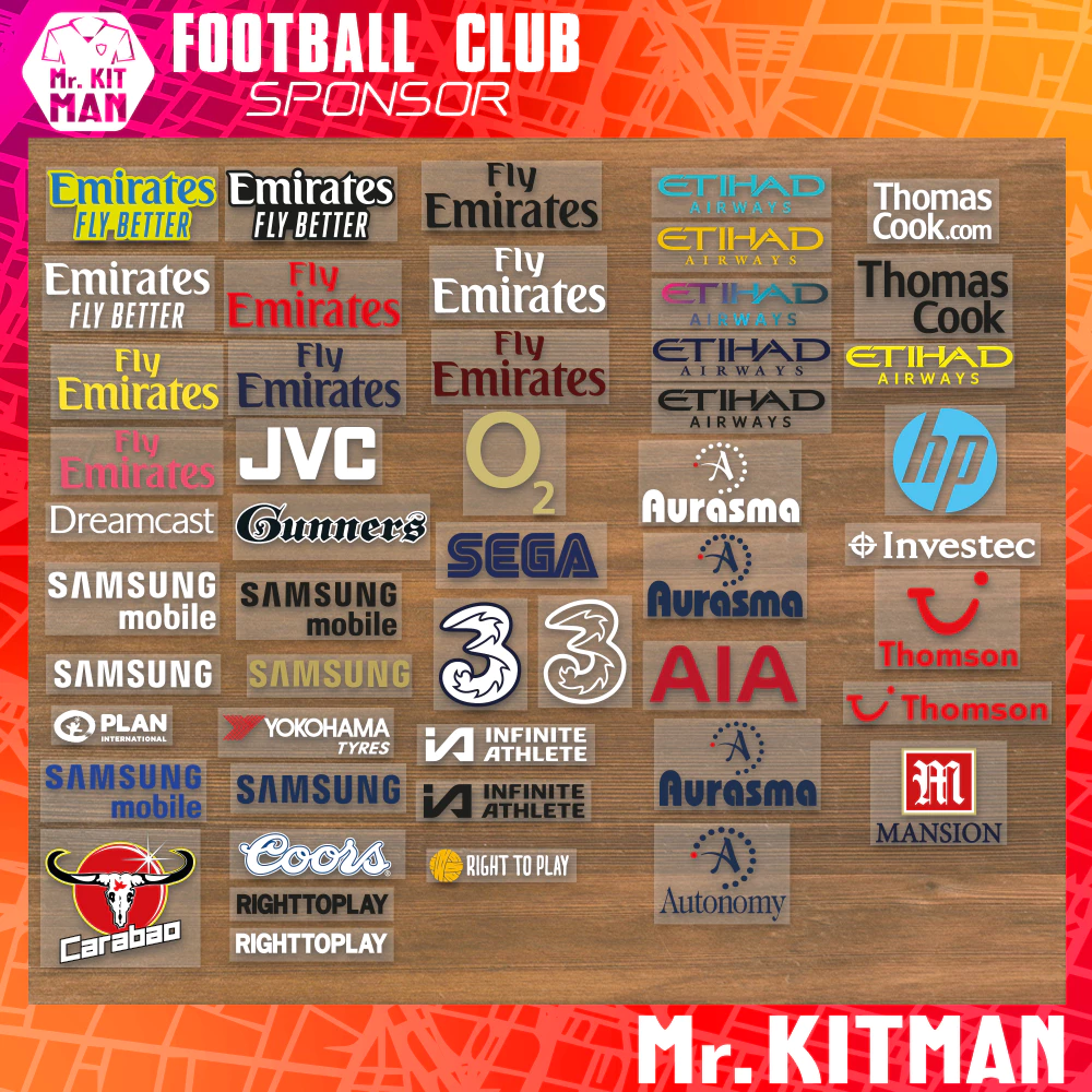 ฟิล์มรีดติดเสื้อ ENGLAND CLUB SPONSOR