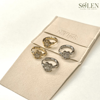 SOLEN Starry Hoop ต่างหูห่วง รูปดาว ต่างหูสแตนเลสแท้ 100% ผิ…