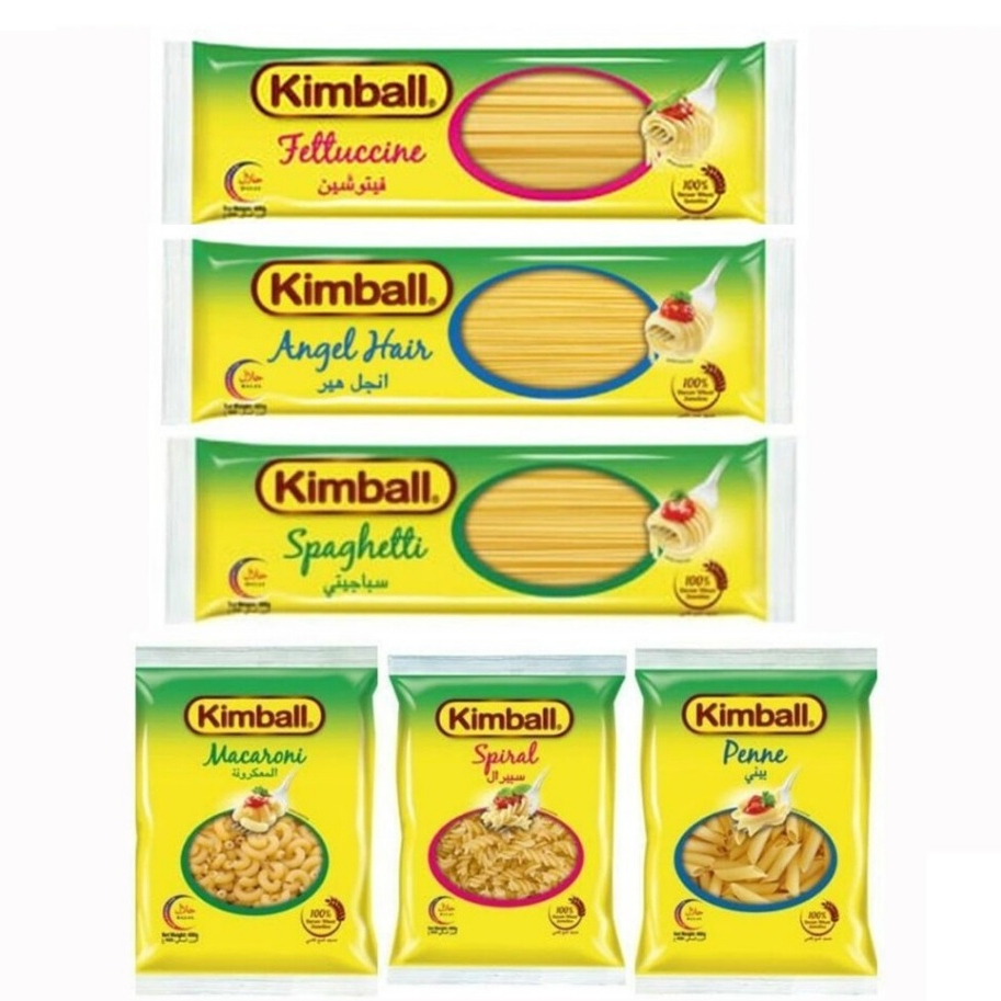 KIMBALL Assorted Pasta 400g HALAL Fettucine/Spaghetti/Penne/Angel Hair/Macaroni/Spiral by PenangToGo