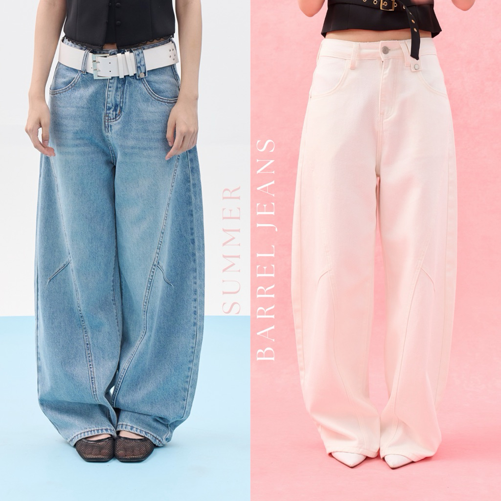 SUMMER BARREL JEANS กางเกงยีนส์ทรงที่ใส่แล้วทรงสวยแบบ effortless
