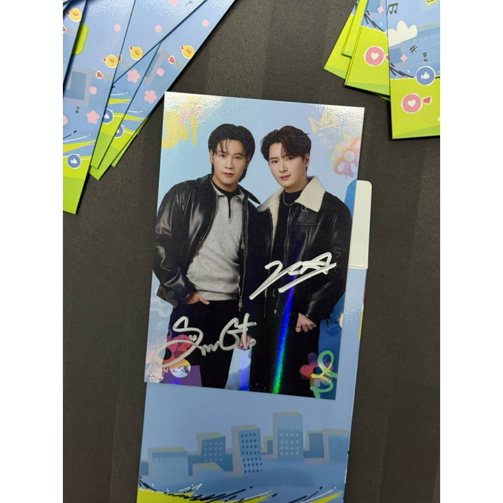 โปสการ์ดไซน์สดจูเนียร์มาร์ค&คริสสิงโต gmm fanival ✅ซอง 5 สนามอ่านเล่น 2026 gmmtv(แกะเช็คซีมีเมมหลักซองนี้ได้ 5 ใบ****) 🔥