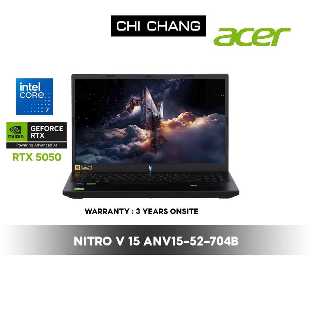 NOTEBOOK ACER NITRO V15 ANV15-52-704B - OBSIDIAN BLACK (#NH.QZ9ST.00D)