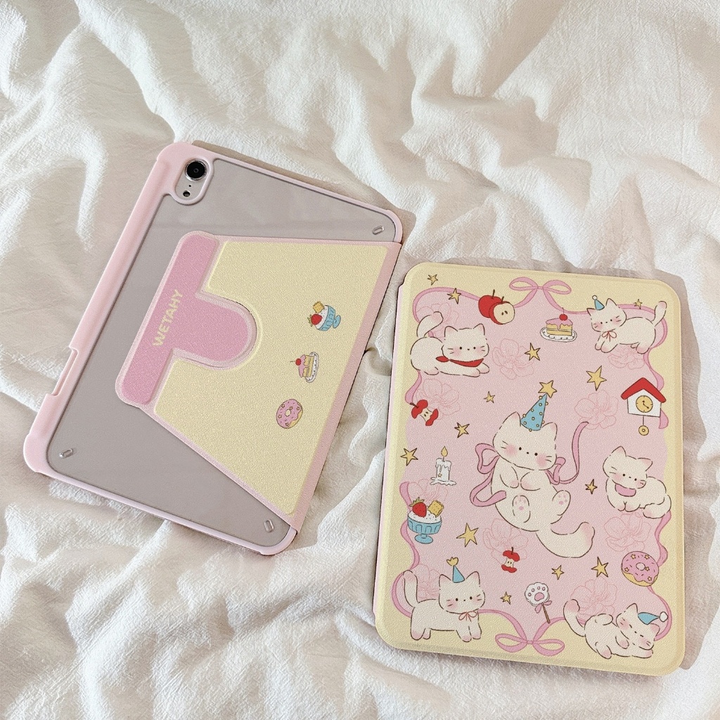 จัดส่งทันทีเคสไอแพด การหมุน 360 องศา ลูกแมว Pro12.9 Gen12 รูปที่ 5