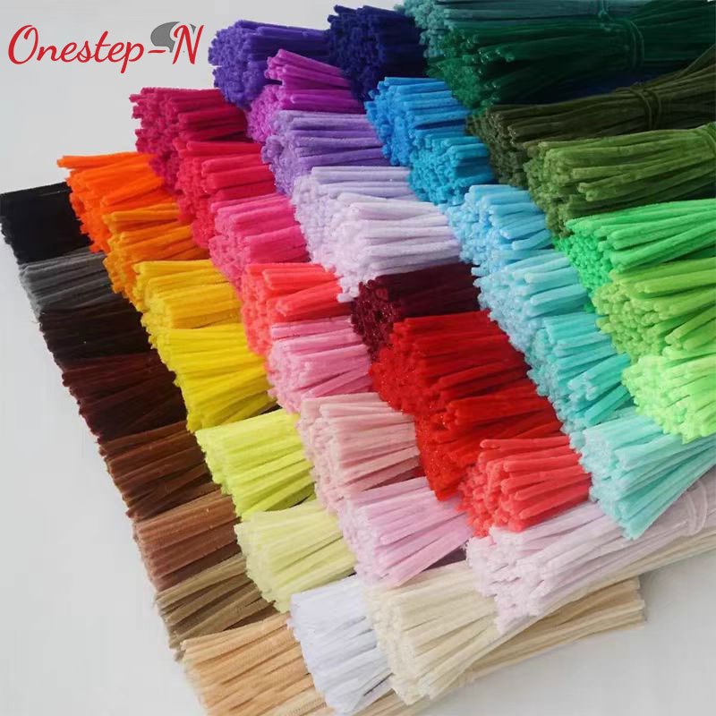 100เส้น DIY ลวดกำมะหยี่ ลวดกำมะหยี่ขนาด 30cm แยกสี สร้างสรรค์งานประดิษฐ์ต่างๆ ทำดอกไม้ นุ่ม ดัดง่าย